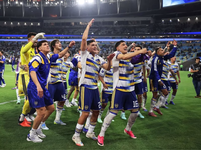 Desde el Maracaná: los festejos de Boca con la presencia de Riquelme en el vestuario